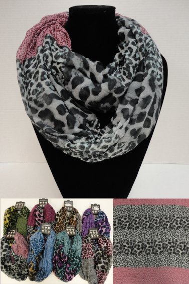 Extra-Wide Light Weight Infinity Scarf [Mixed ANIMAL Print]